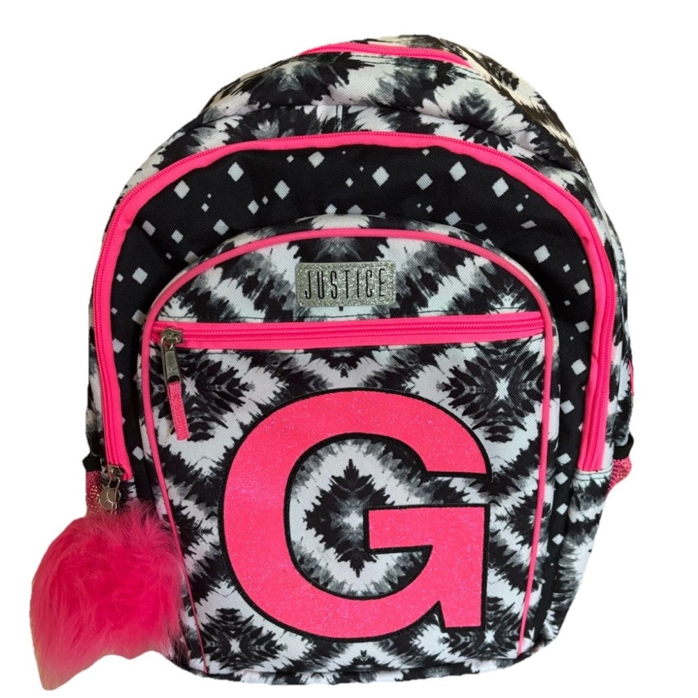 Justice Geo Tie Dye Initial (G) Backpack